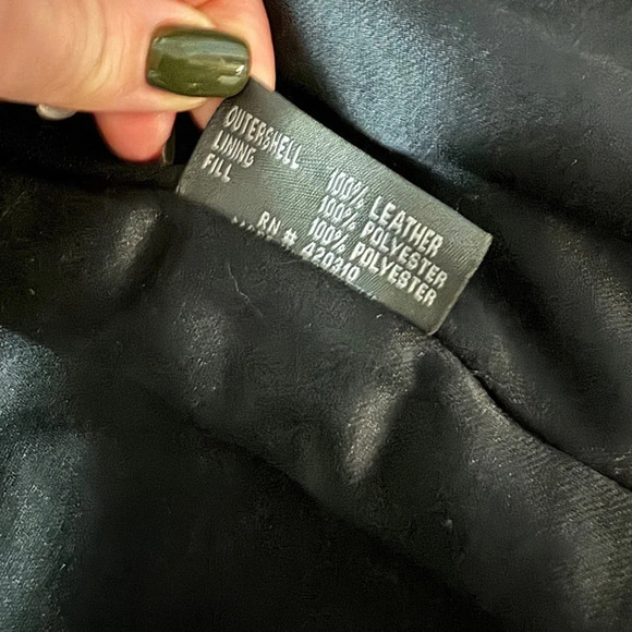 Vintage Distressed 100% Genuine Leather Oversized Jacket - Picture 4 of 4